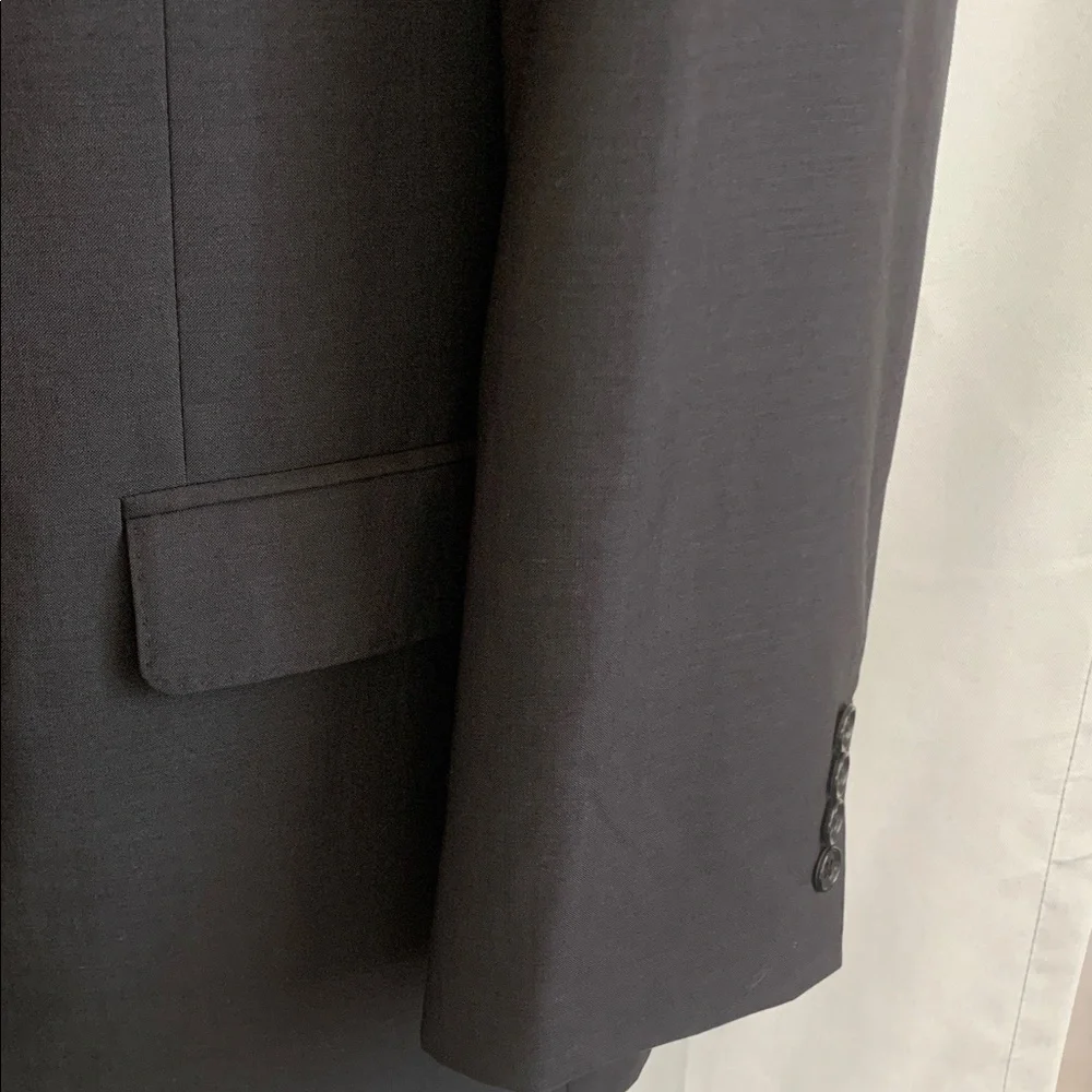 Calvin Klein Black Blazer 100% lightweight Wool 44L. - Picture 6 of 9